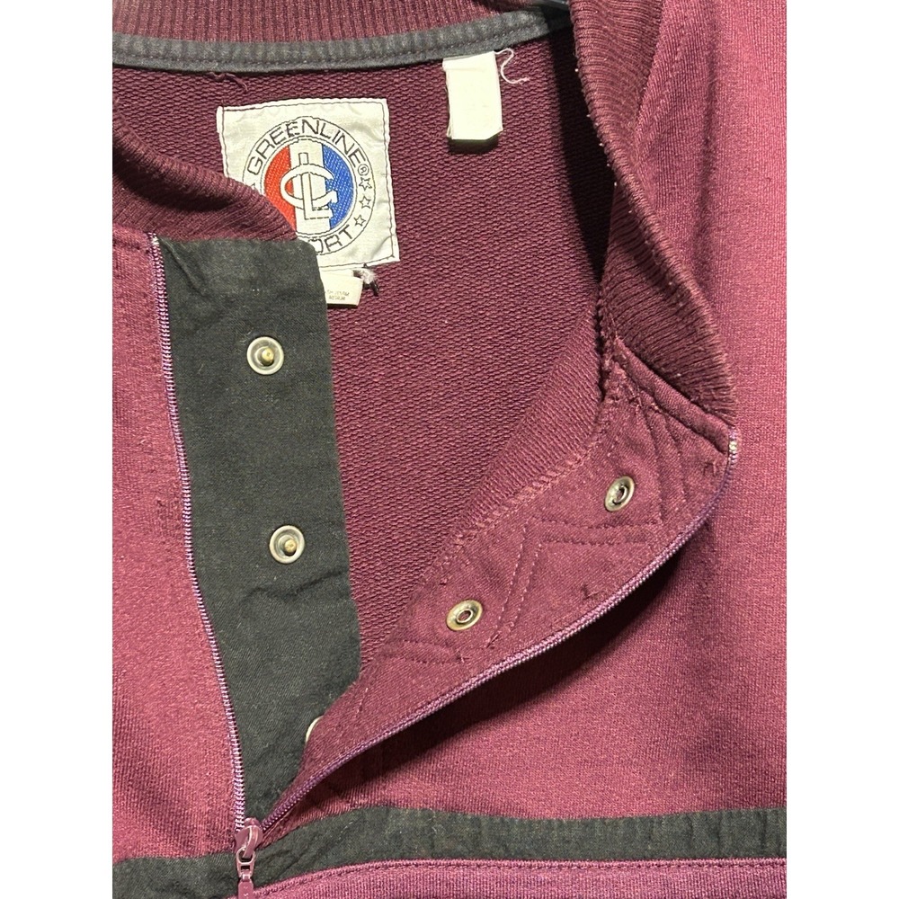 Vintage 90s Greenline International Pullover Shirt Mens L Purple Black Blokecore - Picture 7 of 11